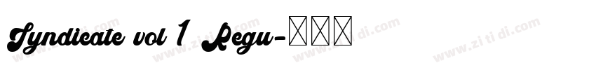 Syndicate vol 1 Regu字体转换